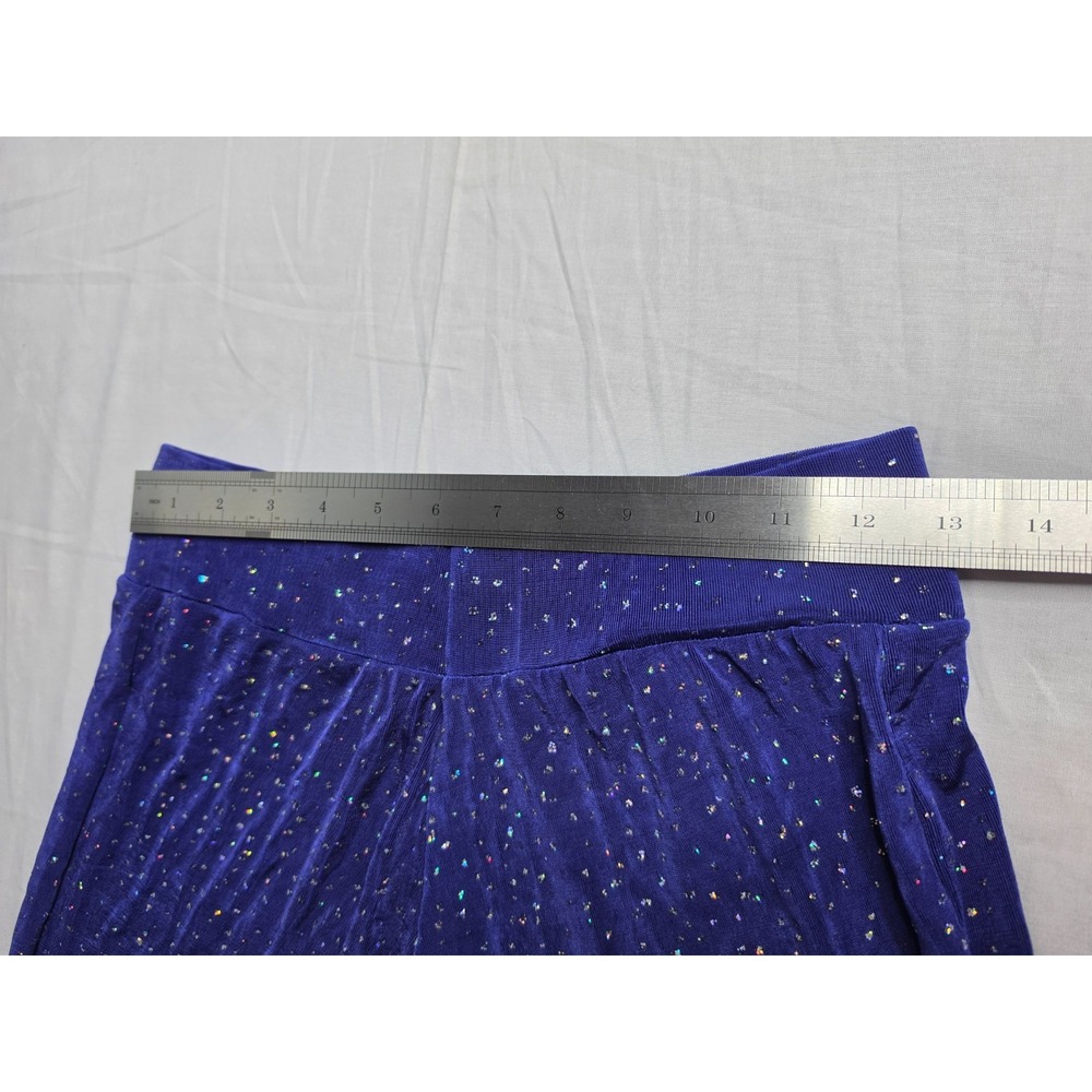 Women's Flared Leg Pants 26 Royal Blue Stretch Elastic Waist Pull On Outdoor - Picture 6 of 6